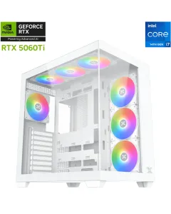 Xigamtek Aqua Intel Core I7-14th Gen Rtx 5060ti 16gb Gaming Pc - White