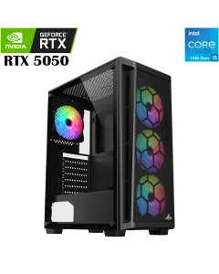 Sharx R-200 Intel Core I5-12th Gen Rtx 5050 Twin Edge Gaming Pc - Black