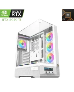 Xigmatek Vision Pro Amd Ryzen 7 9000 Series 9800x3d Rtx 5070ti Solid Gaming Pc - White