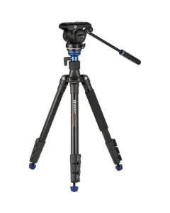 BENRO A2883FS4PRO REVERSE-FOLDING ALUMINUM TRAVEL TRIPOD WITH S4PRO FLUID VIDEO HEAD