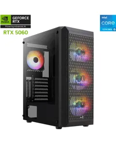 Aerocool Beam Intel Core I5-12th Gen Rtx 5060 Twin Edge 8gb Gaming Pc - Black