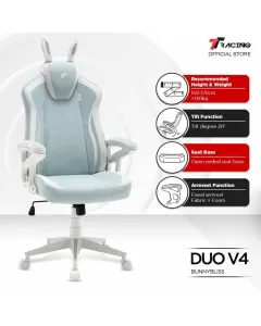 Ttracing Duo V4 Air Threads Fabric Gaming Chair - Bunnybliss
