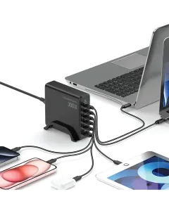 Powerology Volt-x Gan 300w Smart Desktop Charger - Black