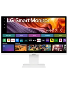 Lg 32" 4k Uhd Ips Smart Monitor With Webos And Usb Type-c Pd 90w - White
