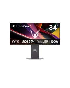 Lg 34" Ultragear Wqhd, 160hz Amd Freesync Premium Curved Gaming Monitor