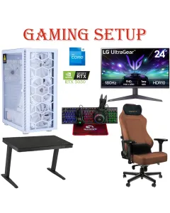 Lovingcool Intel Core I5 - 13th Gen Rtx 5050 8gb, 1tb Ssd, 16gb Ram Gaming Pc With Gaming Monitor/chair/desk And Gaming Kit Bundle