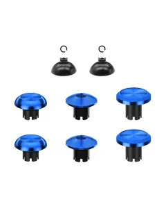 Metal Joystick Cap & Joystick Base 8pcs For PS5 Edge Controller - Blue