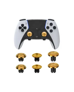 Metal Joystick Cap For Ps5 Edge Controller 6pcs - Gold
