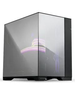 Lian Li O11 Vision Tempered Glass Mid Tower Gaming Case - Chrome (Fans Not Included)