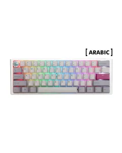 Ducky One 3 Mini Pbt Hot Swap Red Switch Cherry Rgb Wired Mechanical Gaming Keyboard Arabic - Mist Grey