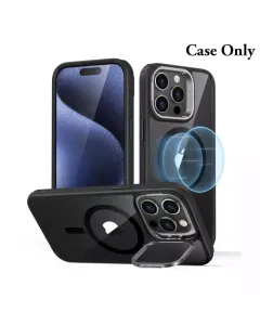 Esr Iphone 15 Pro Max Classic Hybrid Case With Stash Stand Set (Halolock) - Clear Black