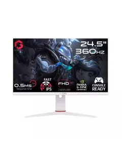 Gameon Goa24fhd360ips Artic Pro Series 24" Fhd, 360hz, Mprt 0.5ms, Hdmi 2.1, Fast Ips Gaming Monitor (Support Ps5) - White