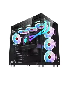 Gameon Emperor Midnight Ii Series Mid Tower Gaming Case - Black