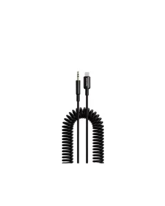 Porodo Lightning To Aux Coil Cable 1.2m - Black