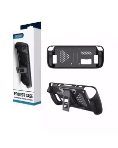 Anti Slip Protective Case With Stand For Steam Deck Console - Black