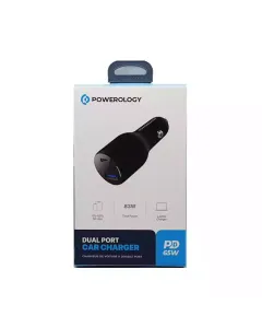 Powerology Dual Port Car Charger Pd65w - Pccsr013