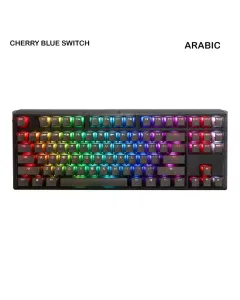 Ducky One 3 Aura Black Tkl Hot-swap Rgb 80% Mechanical Keyboard Cherry Blue Switch - English/arabic