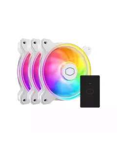 Cooler Master Masterfan Mf120 Halo² 3 In 1 Argb Case Fan Kit - White