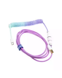 Ducky Usb-c To Usb-a Coiled Cable - Azure