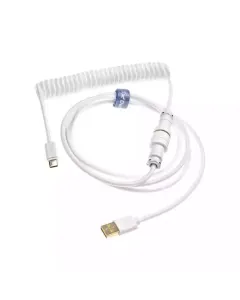 Ducky Usb-c To Usb-a Coiled Cable - Pure White