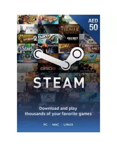 Steam Wallet Gaming Card- 50 Aed (Uae Account)