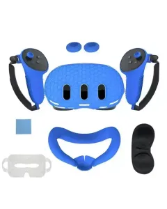 Silicone Kit For Meta Quest 3 with PP bag - Blue