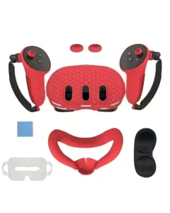 Silicone Kit For Meta Quest 3 with PP bag - Red
