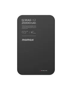 Momax Q.mag X2 Magnetic Wireless Power Bank 20000mah Gen 2 - Black