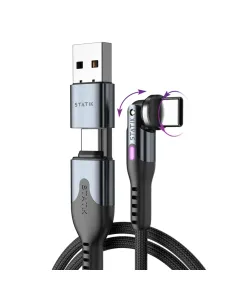 Statik Powerpivot Pro 100w Nylon Braided Usb-c To C Cable 2m (Black)