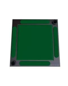 Cards Playing Table Floor Sitting 4 Player Brown Wood & Green Fabric