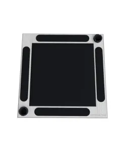 Cards Playing Table Floor Sitting 4 Player Beige Wood & Black Fabric