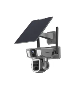 Powerology 4g/wifi 360° Dual Lens Outdoor Camera - Black