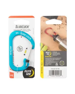 Nitelze Slide Lock Carabiner Aluminium #4 - Blue