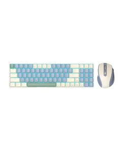 Redragon Bs8772 Wireless Keyboard And Mouse Combo – Cream/blue (English)