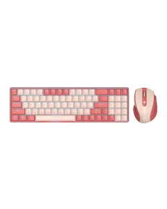 Redragon Bs8772 Wireless Keyboard And Mouse Combo – Red/pink (English)
