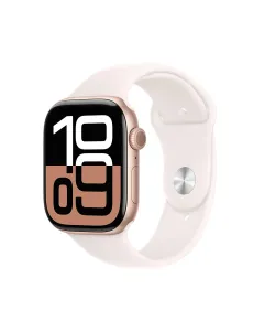 Apple Watch Series 10 Gps 46mm Rose Gold Aluminium Case With Light Blush Sport Band - M/l