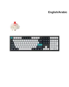 Keychron Q6 Max 100% Rgb Backlight Swappable Fully Assembled Knob, Qmk/via Wireless Mechanical Gaming Keyboard (Gateron Jupiter Red Switch) - English/arabic Keyboard
