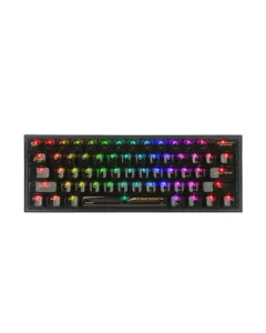 Redragon Fizz K617CTB 60% Wired RGB Mechanical Gaming Keyboard - Black Transparent