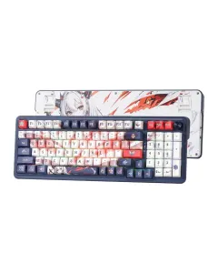 Redragon Eisa Pro 3-Modes 98 Keys Gasket Hot-Swappable RGB Mechanical Gaming Keyboard With Linear Mechanical Switches - Blue/White