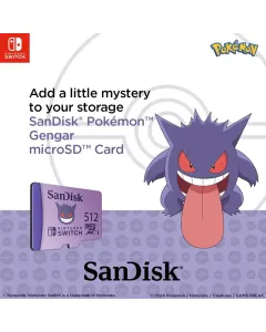 SanDisk - 512GB microSDXC UHS-I for Nintendo Switch 1 Pokémon