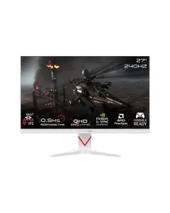 GAMEON GOAD27QHD240IPS Dominator Series 27" QHD, 240Hz, MPRT 0.5ms, HDMI 2.1, Fast IPS Gaming Monitor (Supports PS5) - White