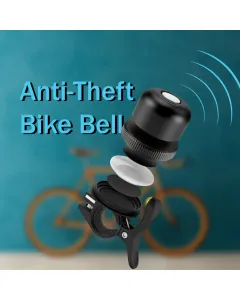 Powerology Bicycle & Scooter Bell With Airtag Mount - Black