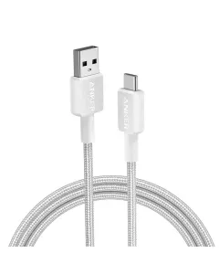 Anker 322 USB-A to USB-C Cable Braided (0.9m/3ft) -White