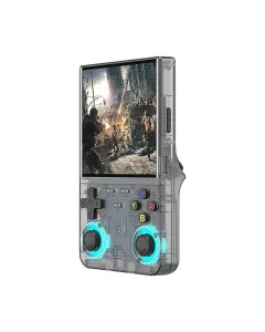 R36 Ultra Retro Handheld Game Console with 64GB - Transparent Black