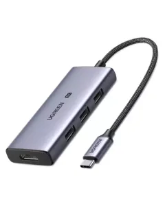 Ugreen 4-in-1 Adapter Usb-c To 3x Usb 3.0 + Hdmi2.1 8k@30hz (Grey)