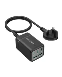 Ravpower Pd Gan 75w 5-port Travel Charger Black