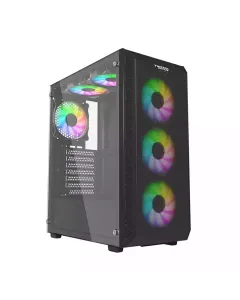Twisted Minds Apex-03 Mid Tower, 3*120mm Argb Fan Gaming Case - Black