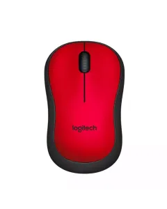 Logitech Silent M220 Wireless Mouse - Black/red