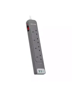 Ravpower Rp-pc1039 4 Outlets Power Strip Gray Uk Version 3m With Usb Port
