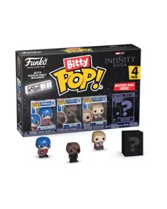 Funko Pop Bitty 4 Pack: Marvel- The Infinity Saga Captain America / Nick Fury / Thor / Mystery